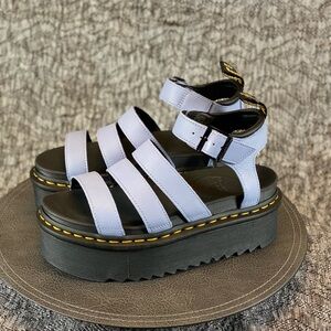 NWOT | Dr. Martens Blaire Quad Platform Sandal Blue